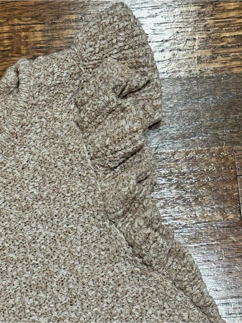 Madewell Beige/Cream Ruffle Knit Tank Top - Picture 3 of 7